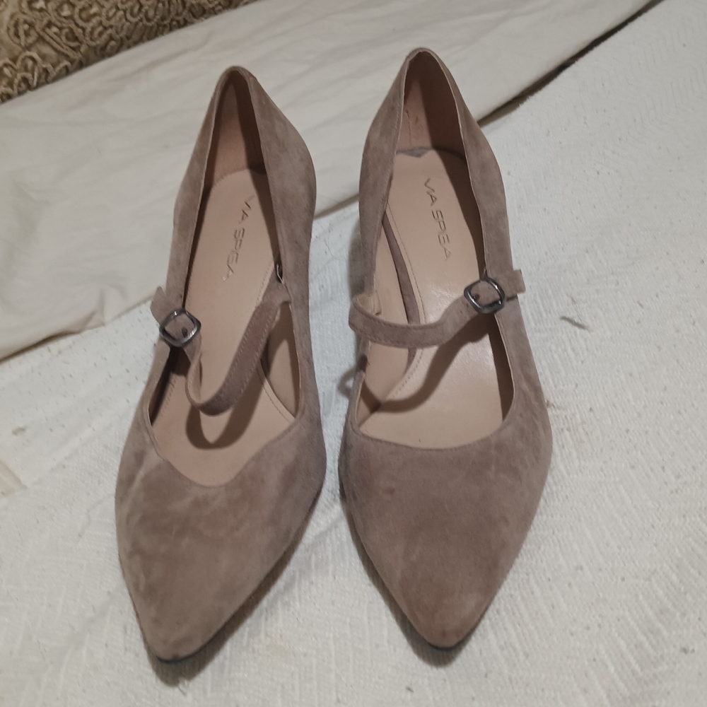 Via Spiga Women's Brown Suede Heels